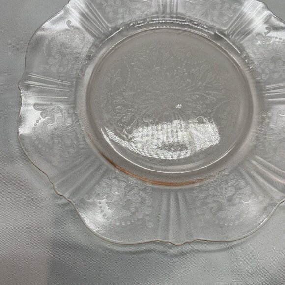 Set of 6 Vtg Macbeth Evans American Sweetheart Pink Depression Glass Dessert Pla - Picture 6 of 6